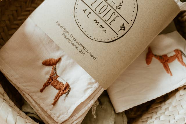 A little horse - hand embroidered bandana