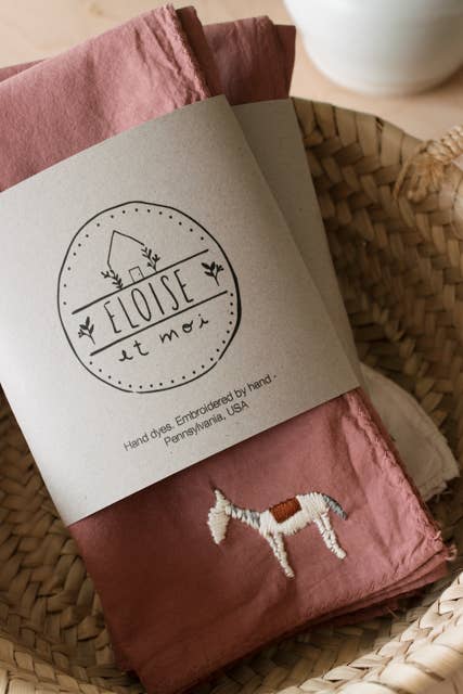 A little horse - hand embroidered bandana