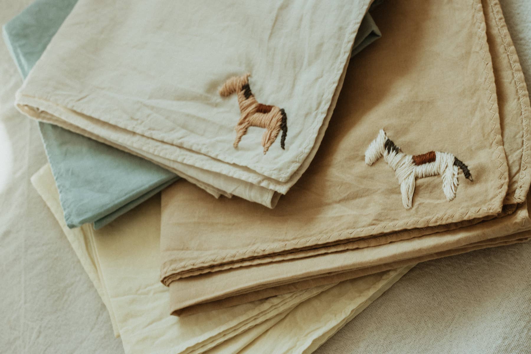 A little horse - hand embroidered bandana