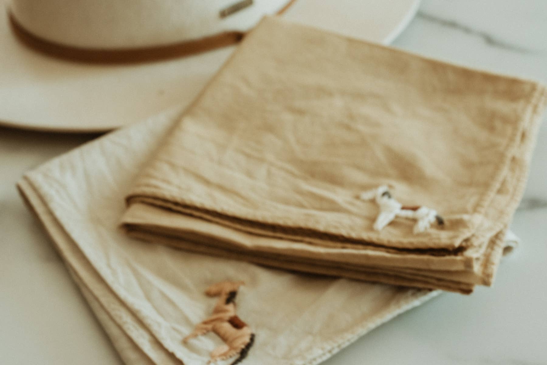 A little horse - hand embroidered bandana