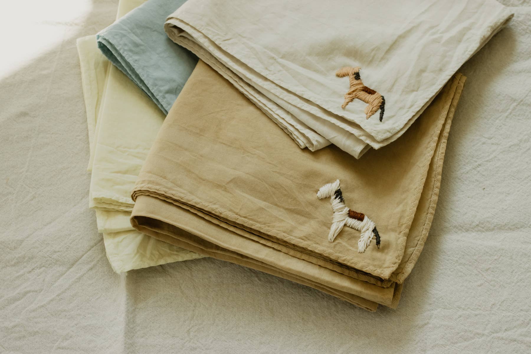 A little horse - hand embroidered bandana