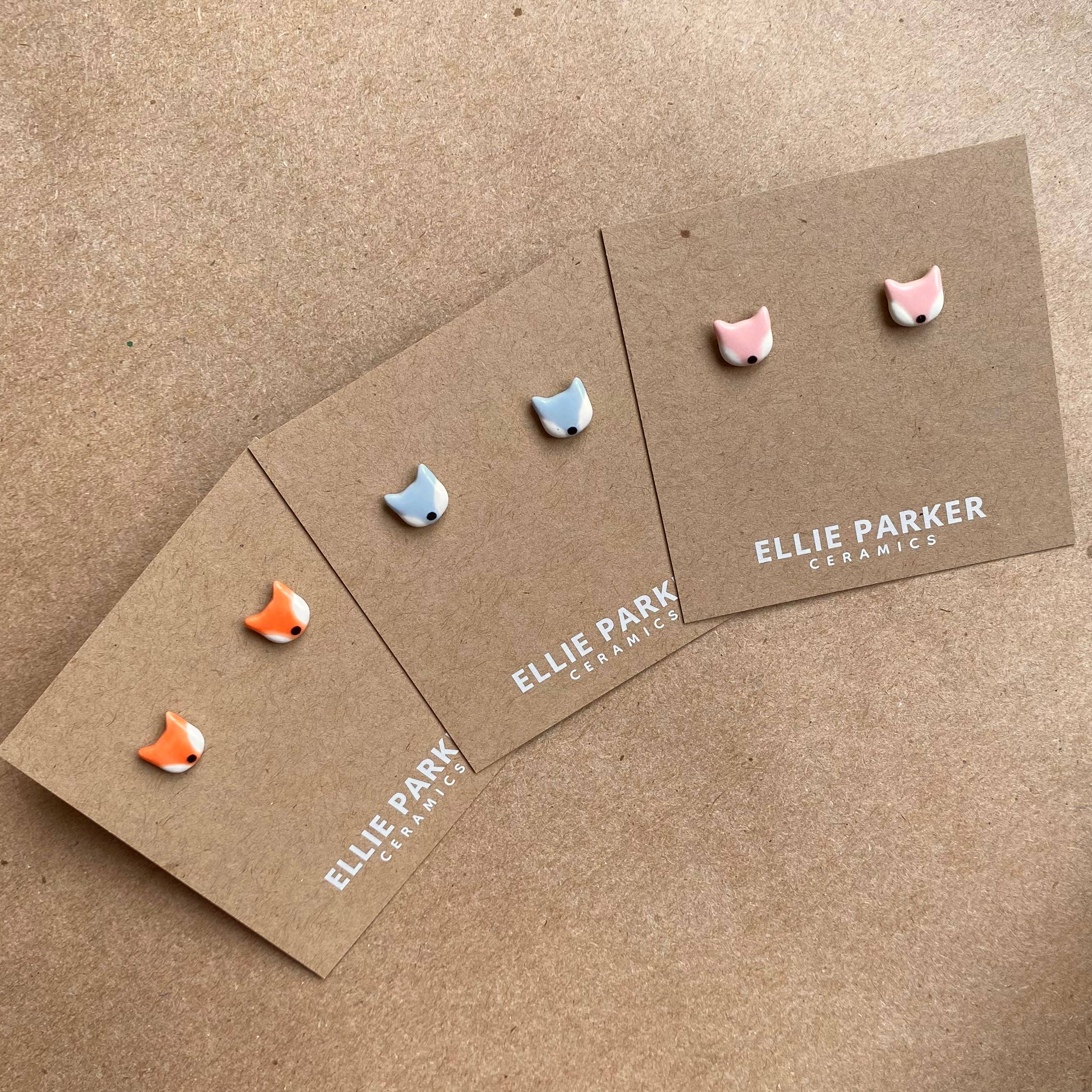 Mr. Foxy Cleopatra 3pk | Ceramic Fox Earrings